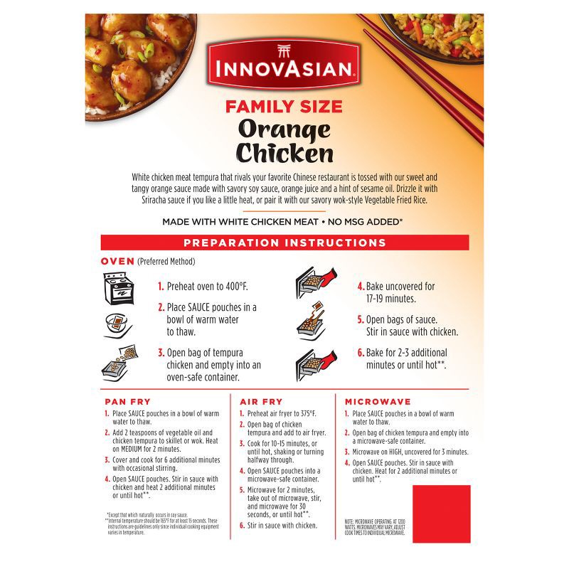 slide 3 of 9, InnovAsian Cuisine InnovAsian Family Size Frozen Orange Chicken - 36oz, 36 oz