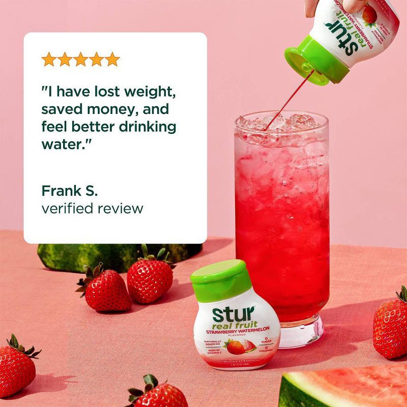 slide 6 of 8, Stur Strawberry Watermelon Liquid Water Enhancer Drink Mix - 1.62 fl oz, 1.62 fl oz