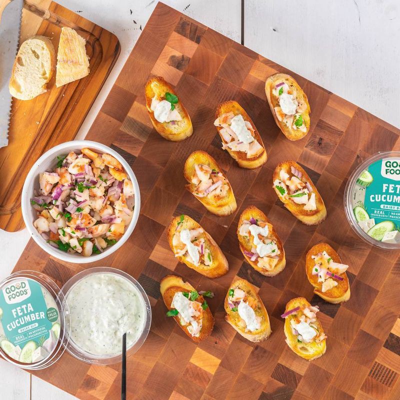 slide 3 of 9, Good Foods Feta Cucumber Tzatziki Dip - 8oz, 8 oz