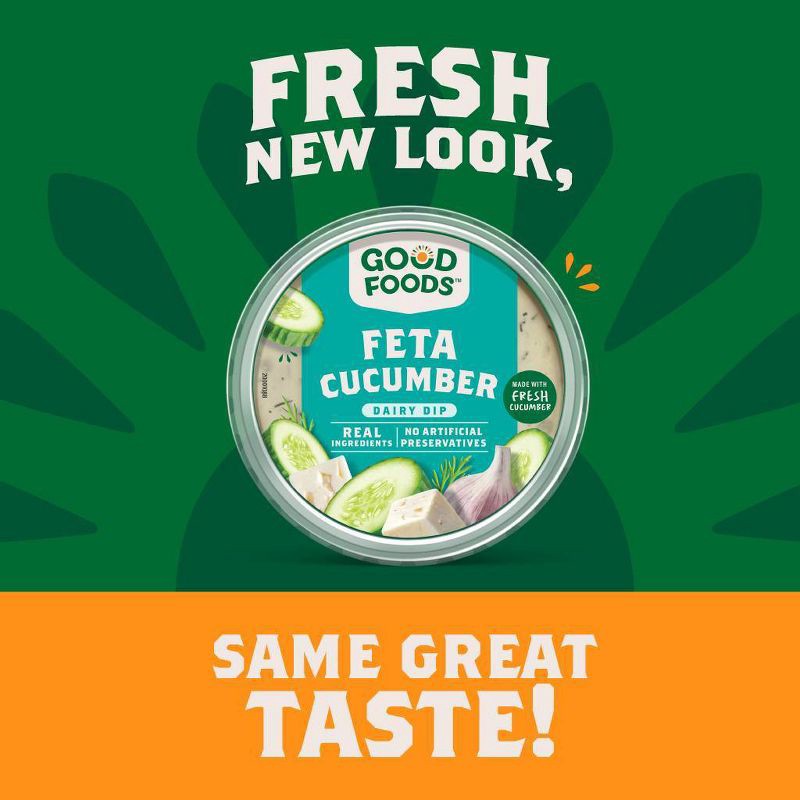 slide 4 of 9, Good Foods Feta Cucumber Tzatziki Dip - 8oz, 8 oz