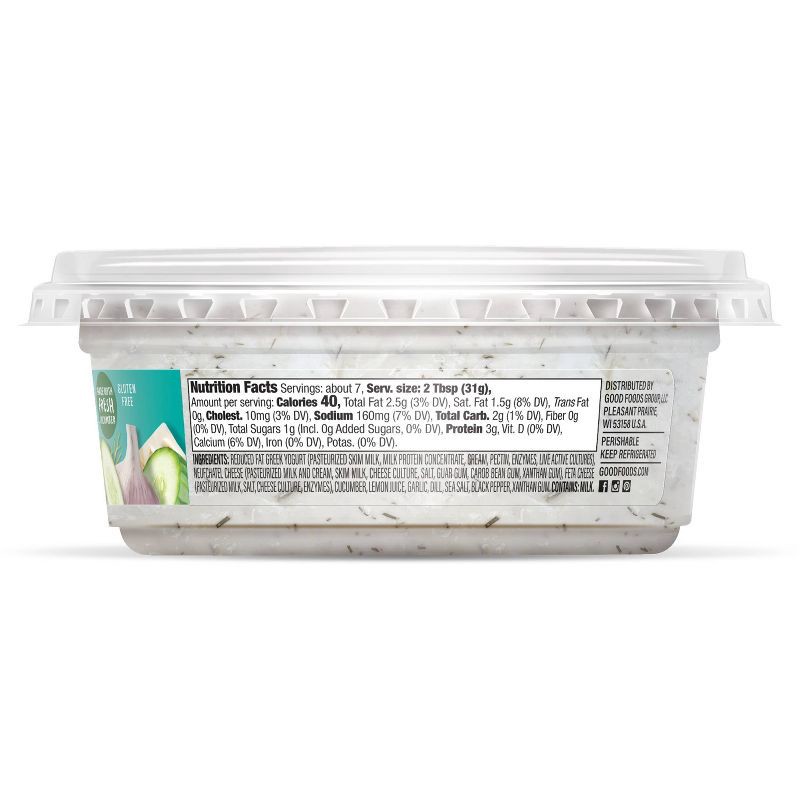 slide 6 of 9, Good Foods Feta Cucumber Tzatziki Dip - 8oz, 8 oz