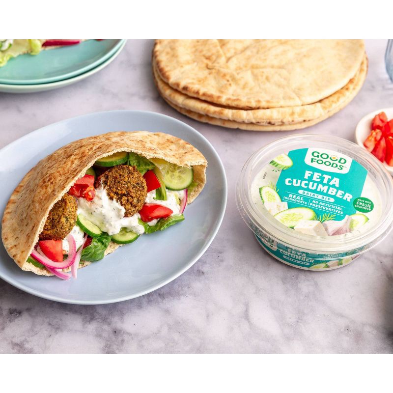 slide 7 of 9, Good Foods Feta Cucumber Tzatziki Dip - 8oz, 8 oz