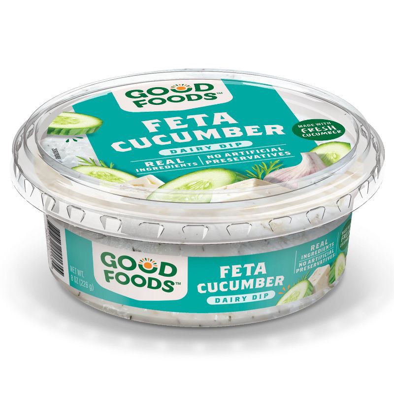 slide 9 of 9, Good Foods Feta Cucumber Tzatziki Dip - 8oz, 8 oz