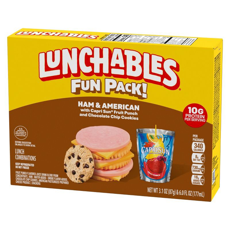 slide 9 of 10, Lunchables Ham & American Cheese Cracker Stackers - 9.1oz, 9.1 oz