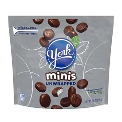 York Chocolate Candy, Dark Chocolate, Peppermint, Minis