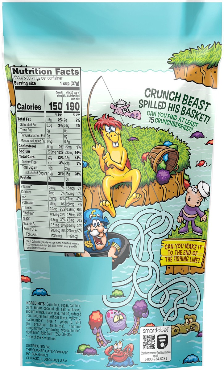 slide 2 of 3, Cap'n Crunch Sweetened Corn & Oat Cereal Crunch Berries Naturally & Artificially Flavored 3.9 Oz, 3.9 oz