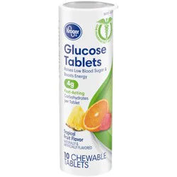 Kroger Tropical Fruit Glucose Chewable Tablets