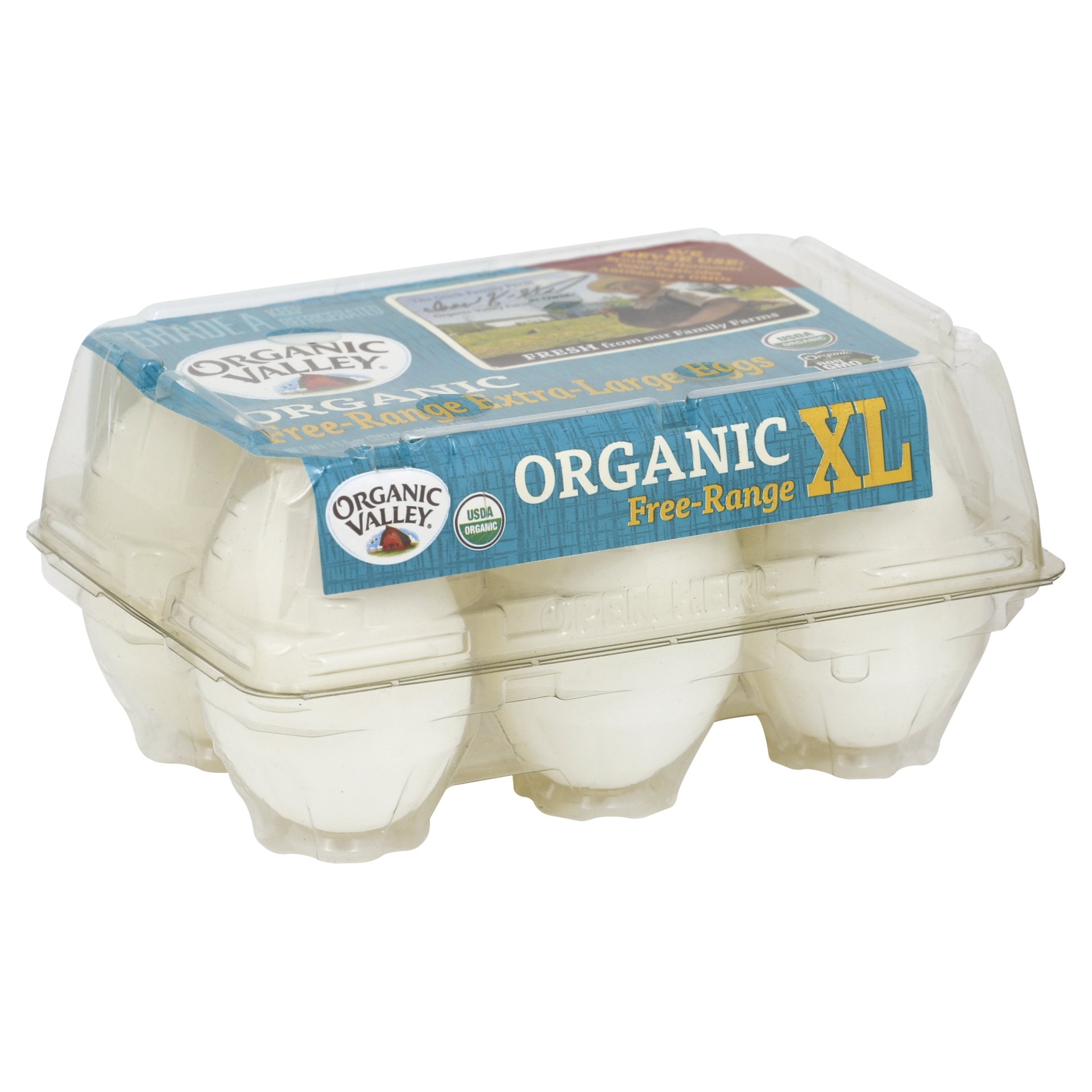 slide 1 of 7, Organic Valley X-Large Brown Eggs, 13.5 oz