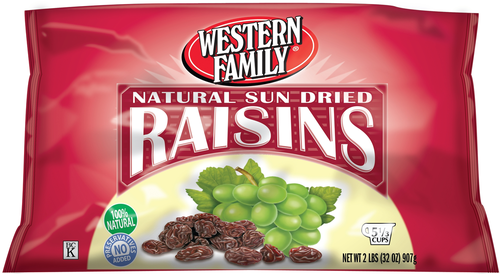 slide 1 of 1, Western Family Raisins, 32 oz