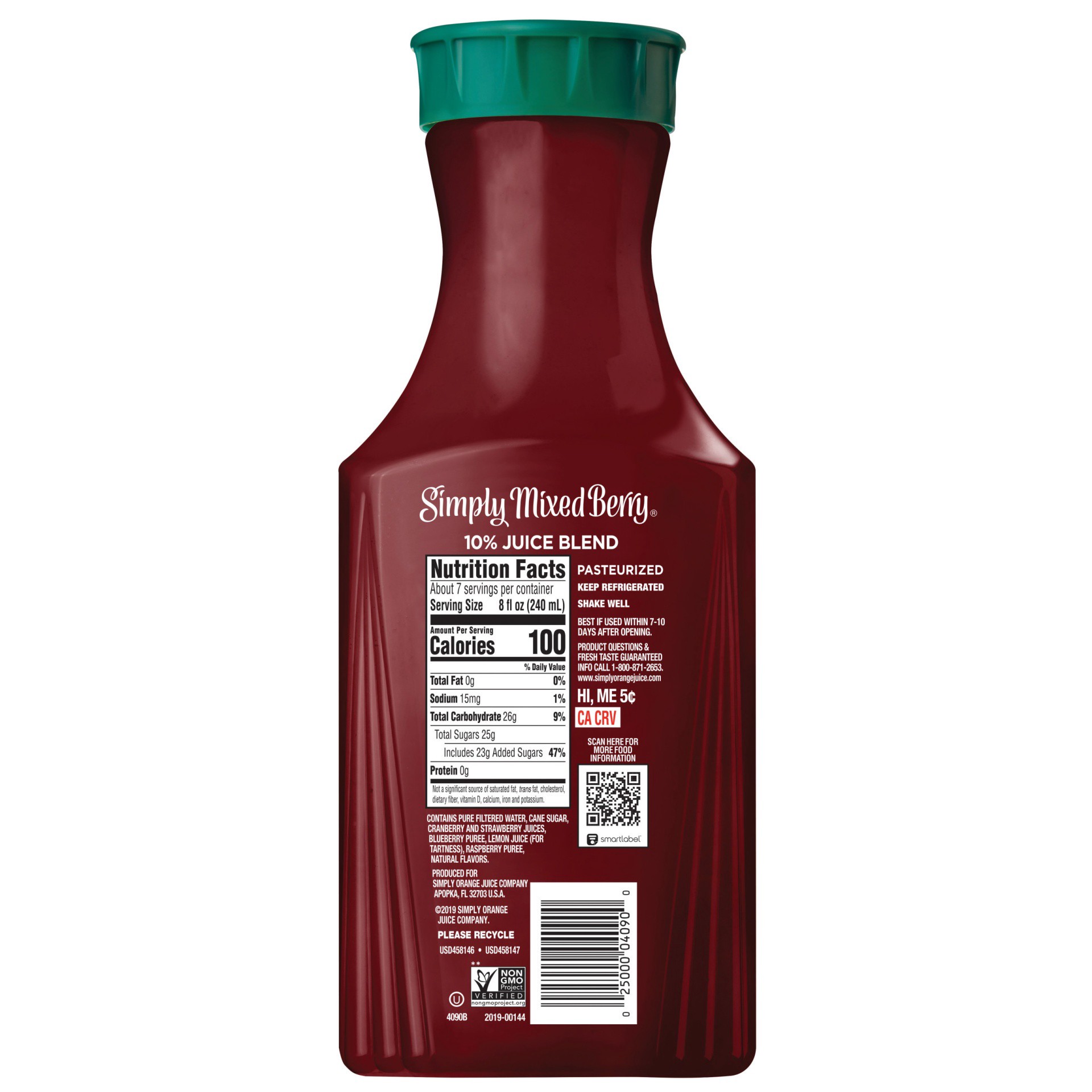 slide 6 of 11, Simply Mixed Berry Juice Drink - 52 oz, 52 oz