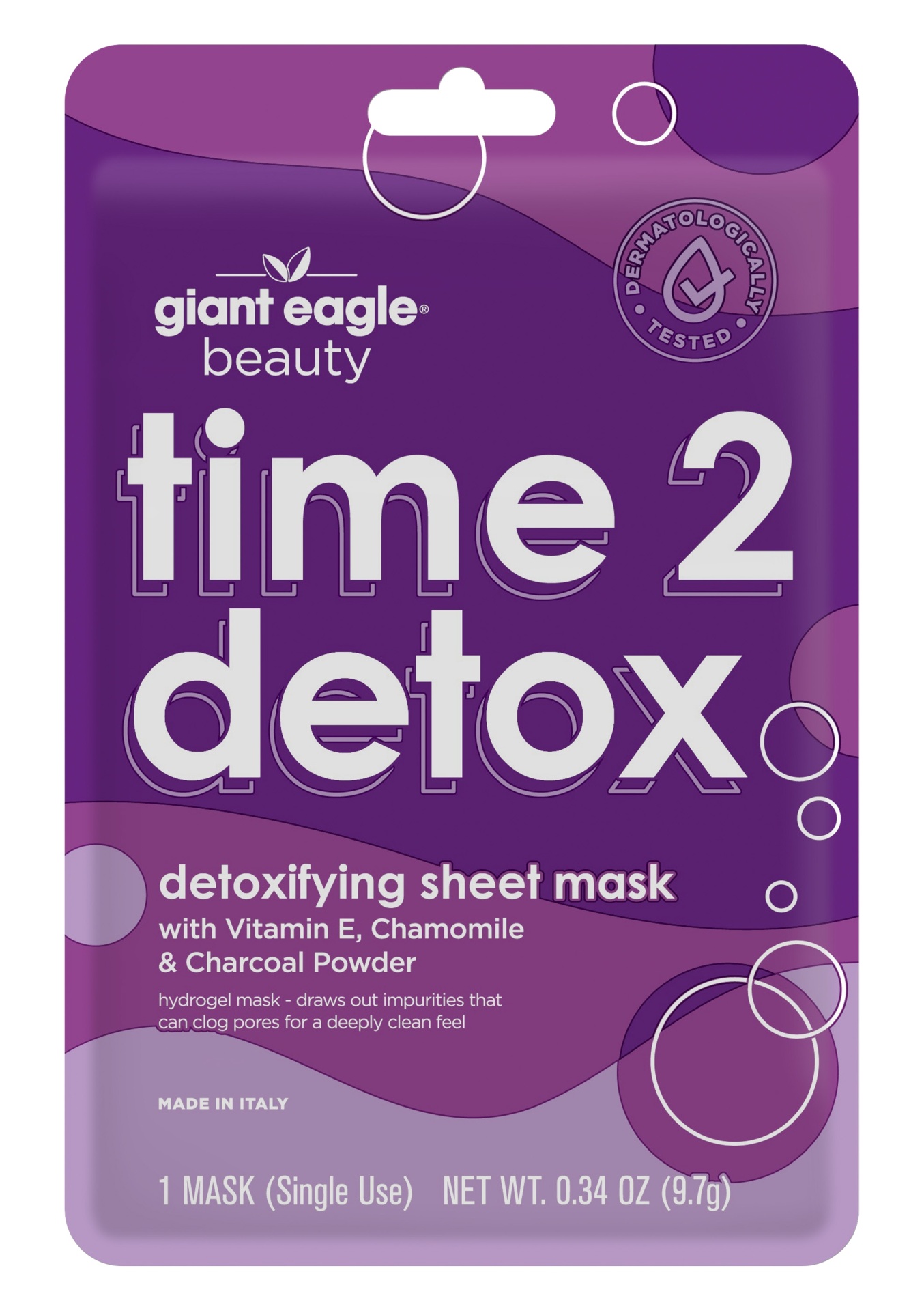 slide 1 of 1, Giant Eagle Detoxifying Sheet Mask With Charcoal & Chamomile, 1 ct