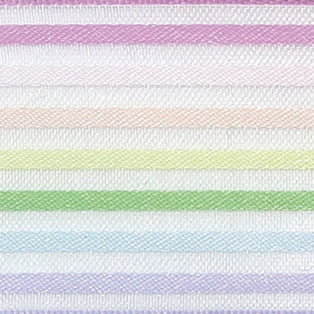 slide 5 of 5, 1.5" X 3yd. Pastel Rainbow Striped Wired Sheer Ribbon By Celebrate It 360°, 1.5 in x 3 yd
