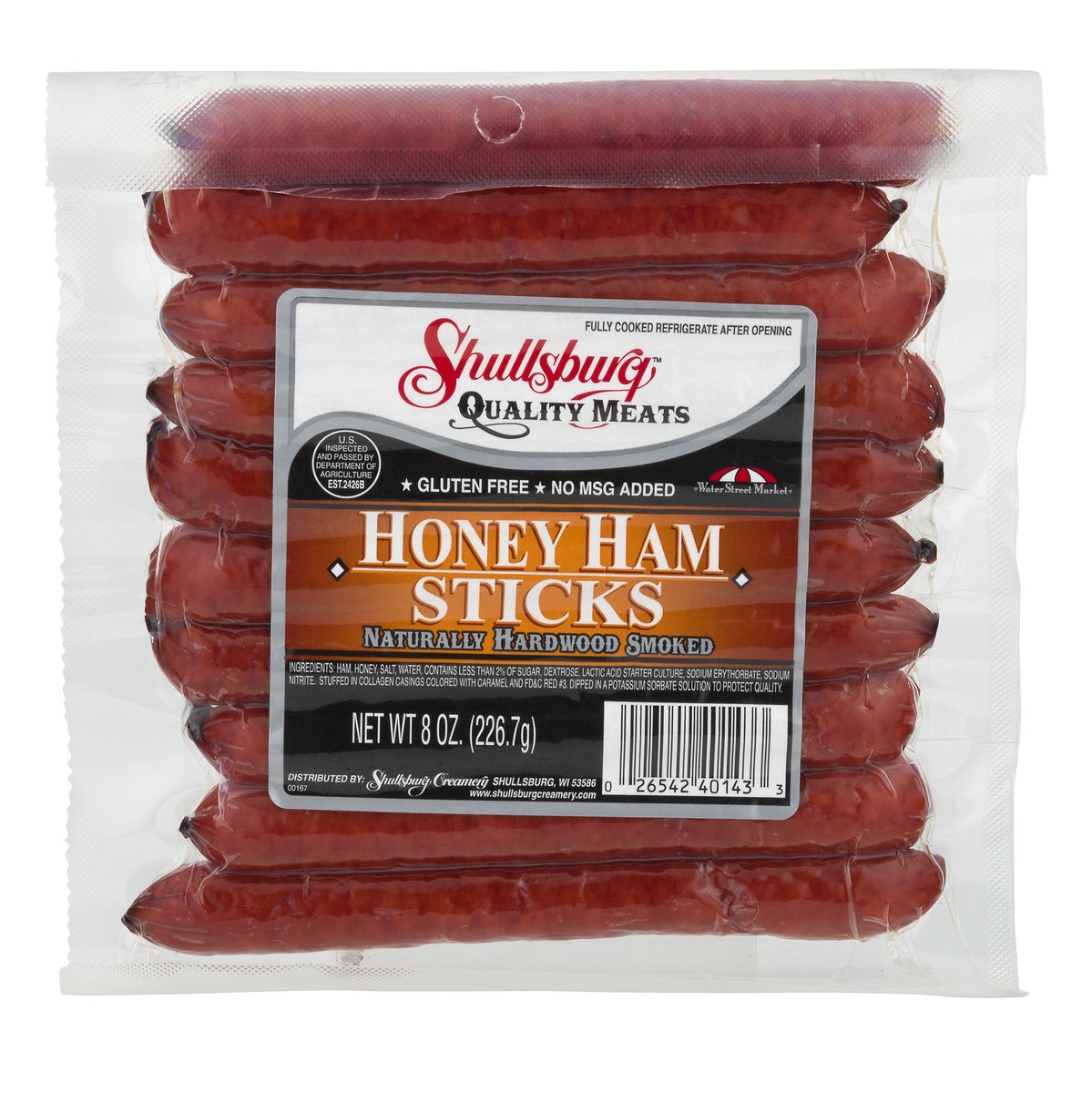 slide 1 of 1, Shullsburg Creamery Shullsburg Quality Meats Honey Ham Sticks, 8 oz