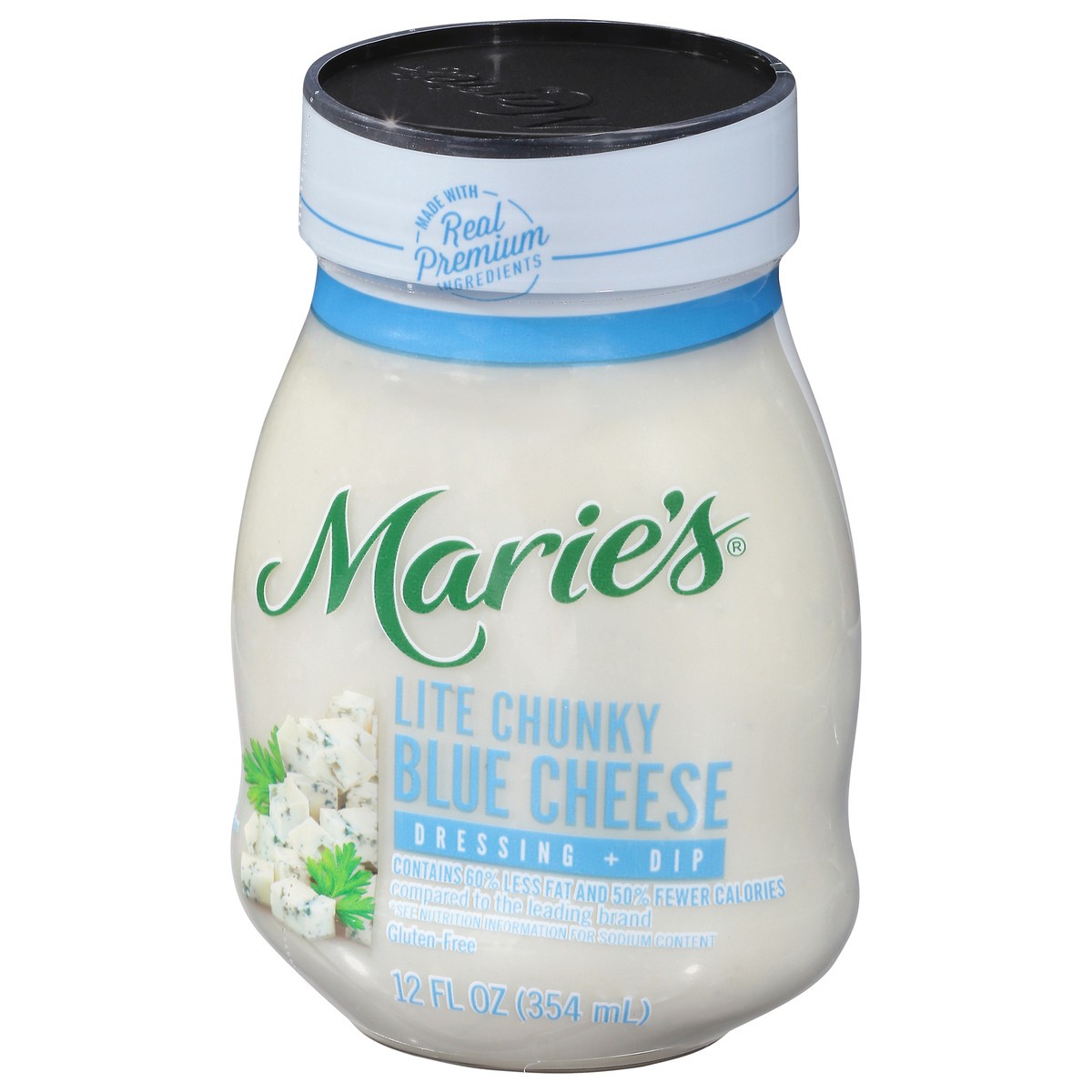 slide 3 of 9, Marie's Lite Chunky Blue Cheese Dressing + Dip 12 fl oz, 12 fl oz