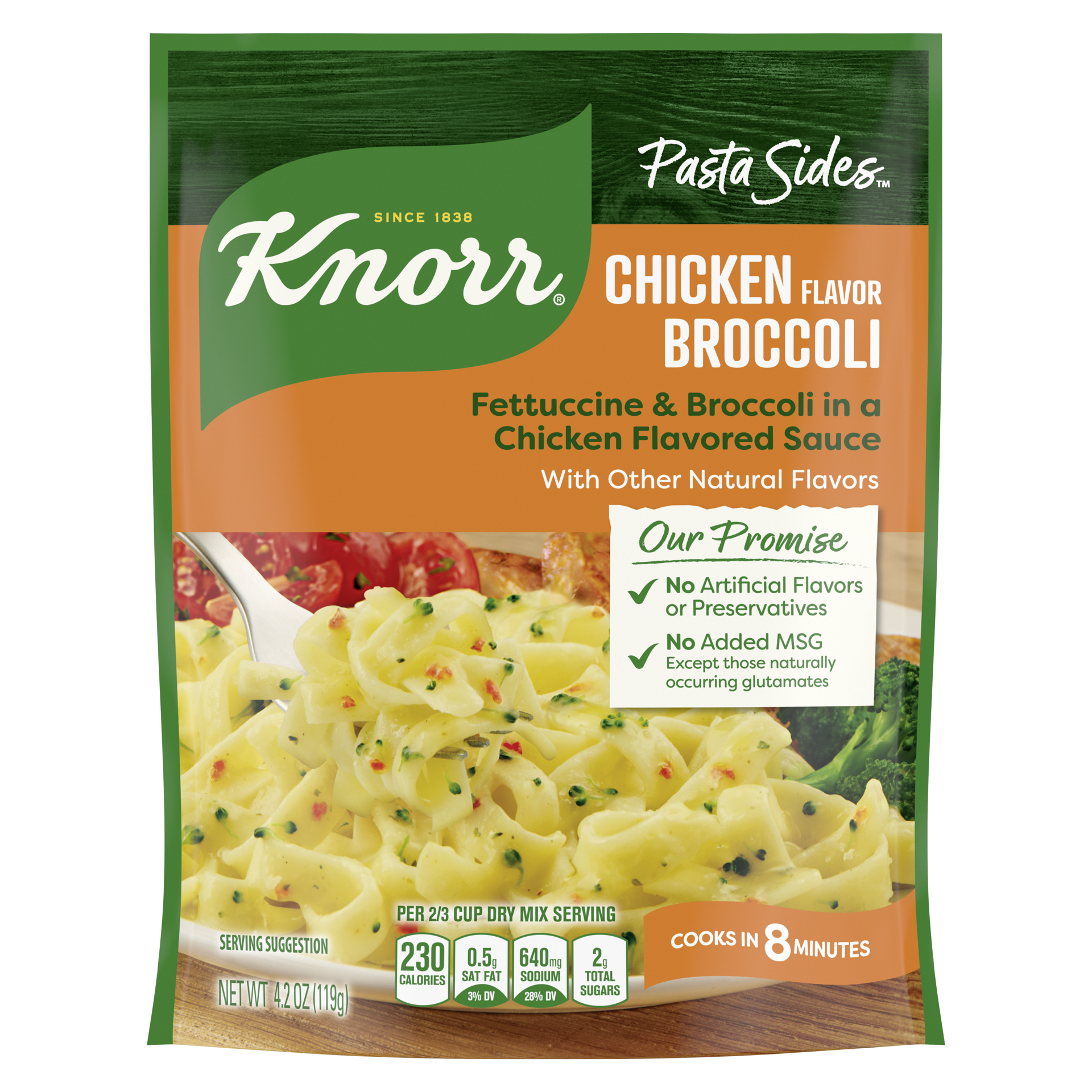 slide 3 of 4, Knorr Pasta Sides Chicken Broccoli, 4.2 oz, 4.2 oz