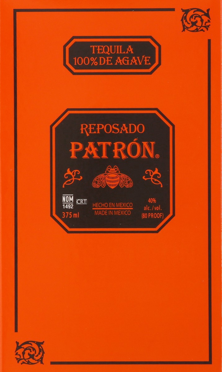 slide 5 of 10, Patrón 100% De Agave Reposado Tequila 375 ml, 375 ml