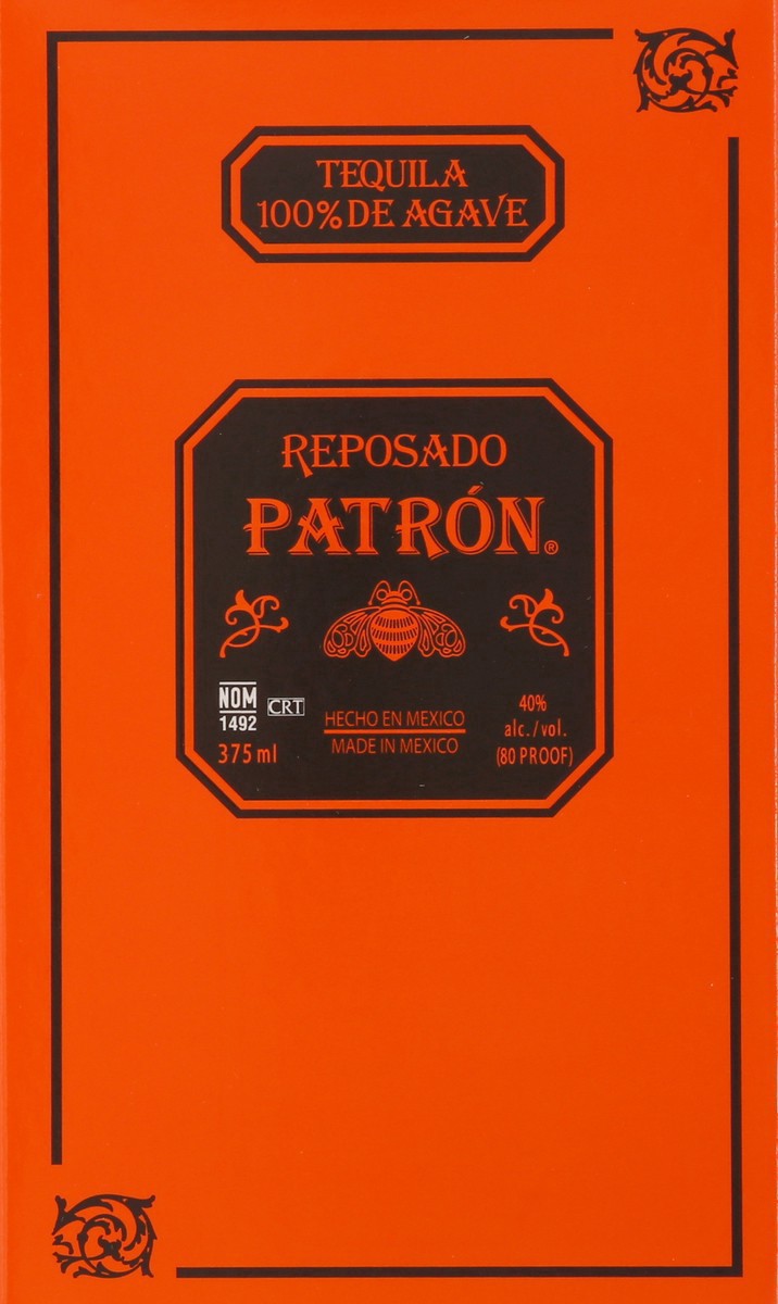 slide 3 of 10, Patrón 100% De Agave Reposado Tequila 375 ml, 375 ml