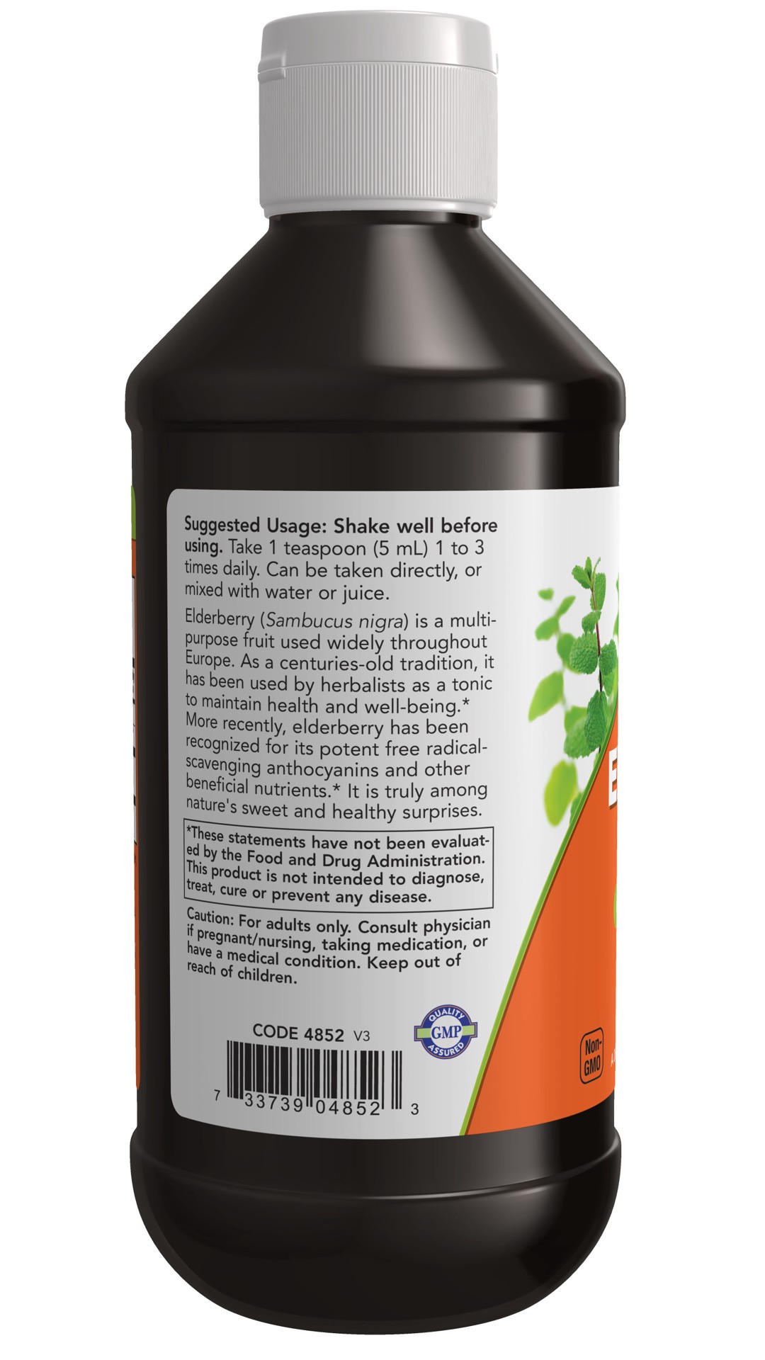 slide 3 of 4, NOW Elderberry Liquid - 8 fl. oz., 8 oz