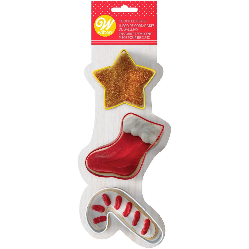 slide 3 of 3, Wilton Holiday Cookie Cutters - Wilton, 3 ct