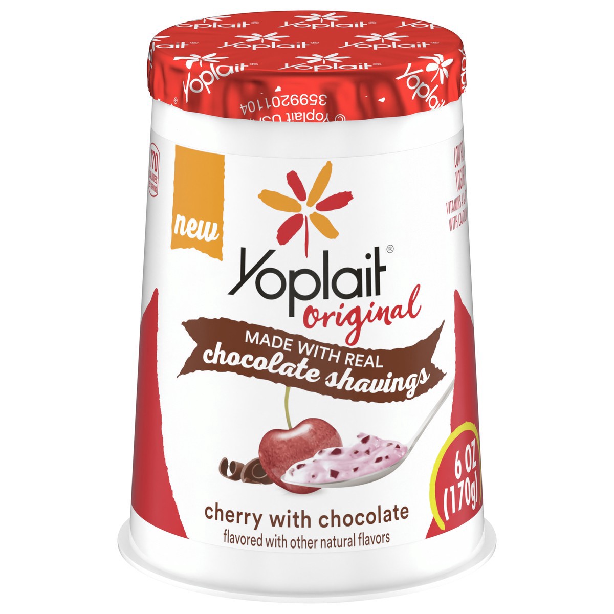 slide 1 of 1, Yoplait Original Cherry with Chocolate Low Fat Yogurt, Cherry Yogurt Snack, 6 oz Yogurt Cup, 6 oz