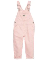 Oshkosh Toddler Hickory Stripe Overalls - Pink - 3T