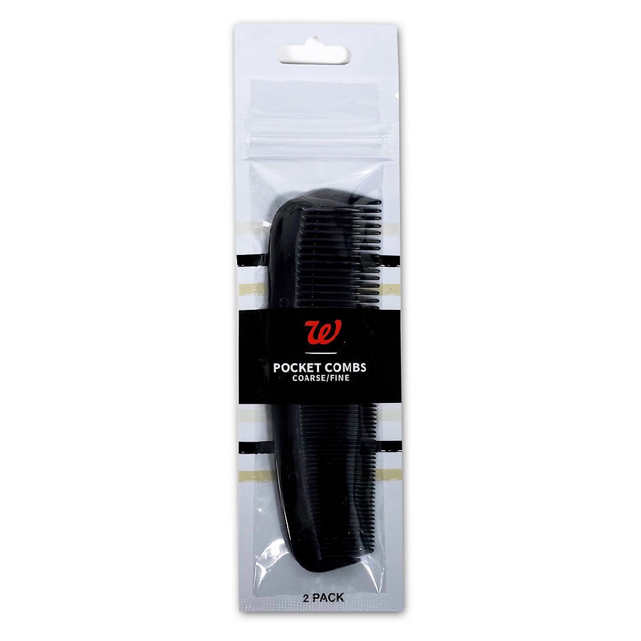 slide 1 of 3, Walgreens Beauty Pocket Combs Black, 2 ct