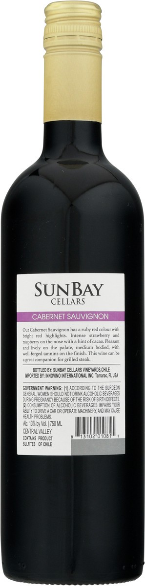 slide 9 of 12, Sunbay Cellars Cabernet Sauvignon, 750 ml