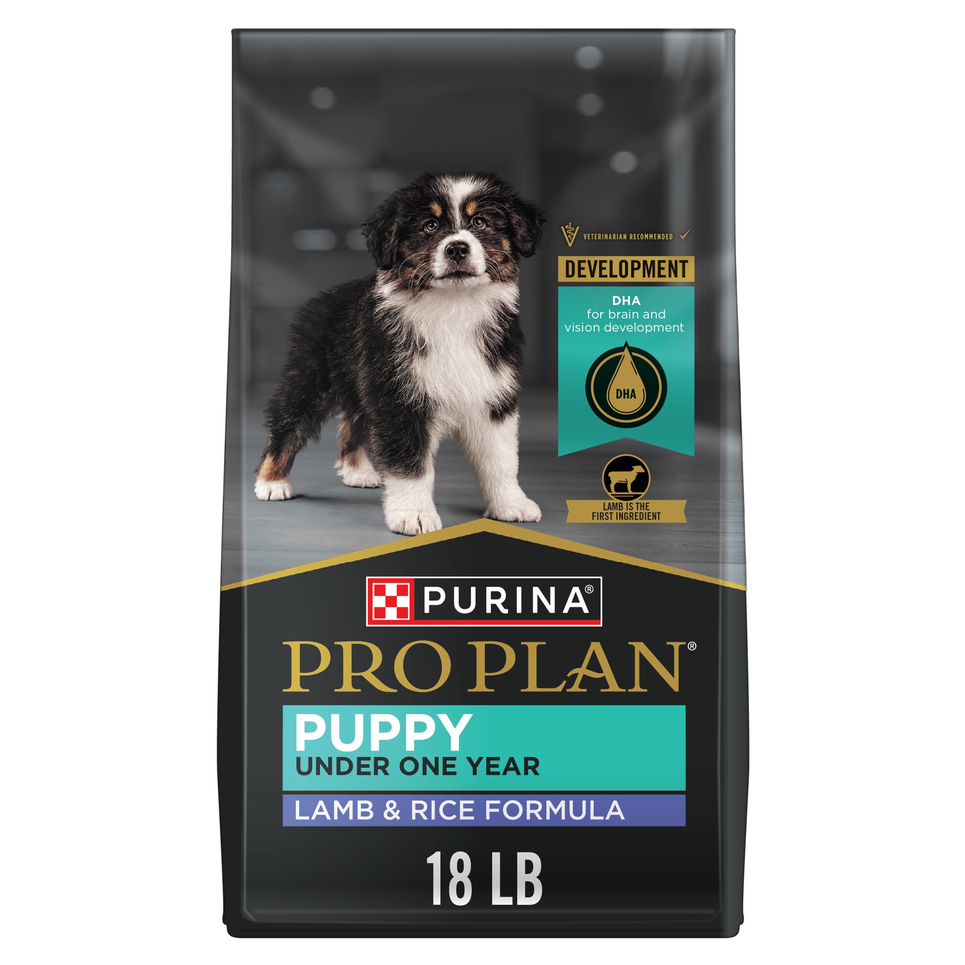 slide 1 of 8, Purina Pro Plan High Protein Puppy Food DHA Lamb & Rice Formula, 18 lb