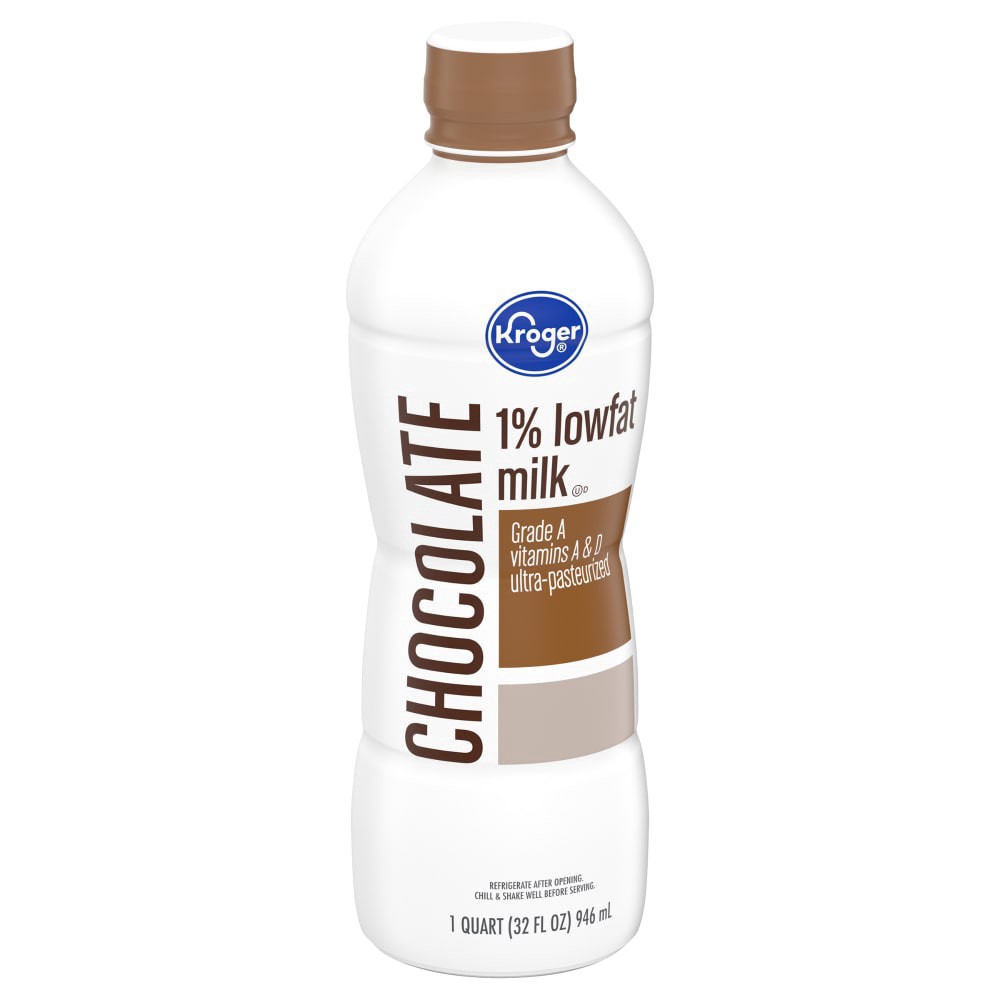 slide 5 of 5, Kroger Lowfat Chocolate Milk, 1 qt