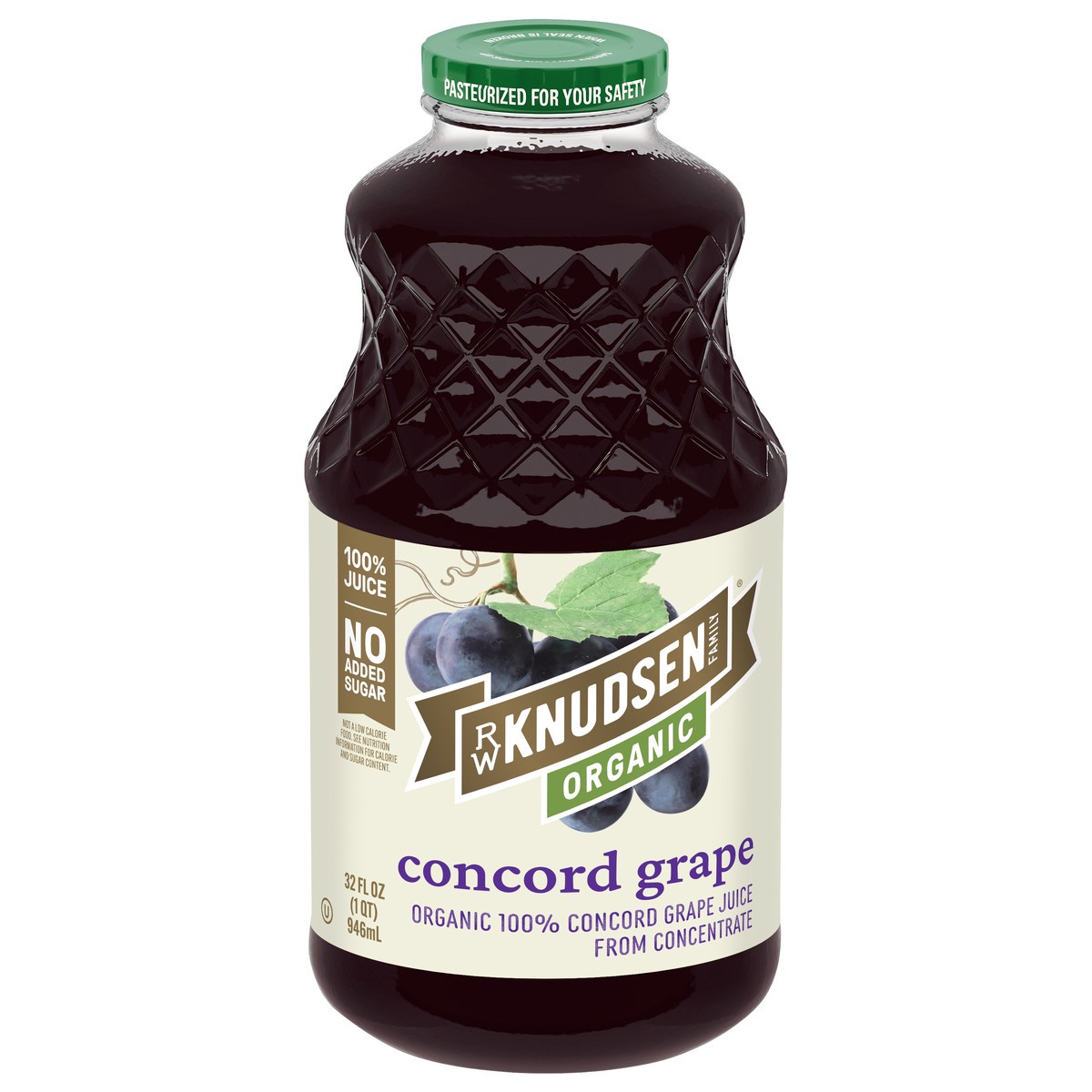 slide 1 of 1, RW Knudsen Family Concord Grape 100% Juice 32 fl oz, 32 fl oz