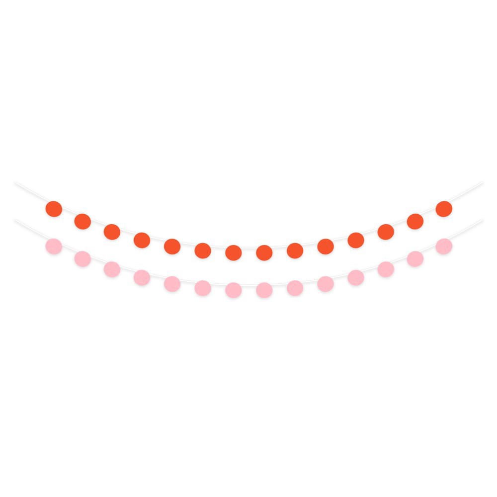 slide 2 of 2, American Greetings 7 Foot Party Banner - Pink and Orange Circles, 1 ct