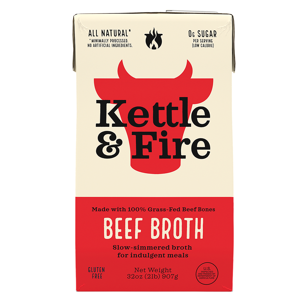 slide 1 of 13, Kettle & Fire Beef Broth 32 oz, 32 oz