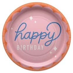 American Greetings Happy Birthday Paper Plates - Pink