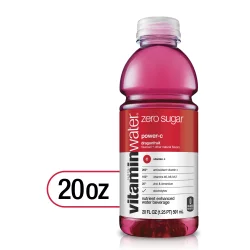 vitaminwater zero sugar power-c, electrolyte enhanced water w/ vitamins, dragonfruit drink
