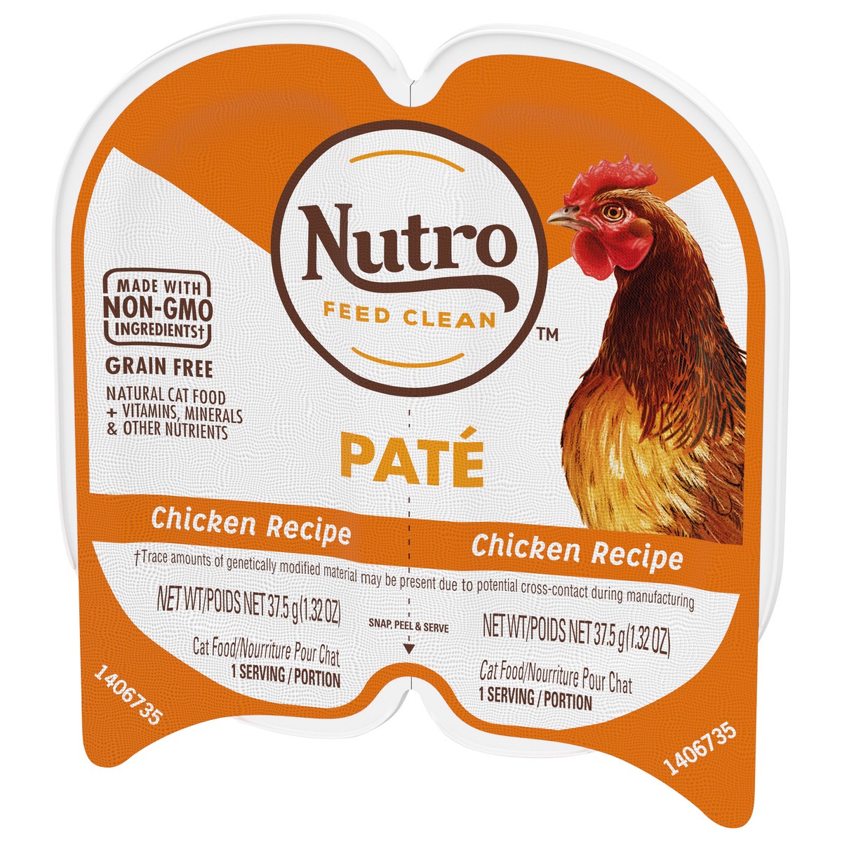 slide 3 of 5, Nutro Feed Clean Pate Grain Free Chicken Recipe Cat Food 2 - 1.32 oz Trays, 2 ct