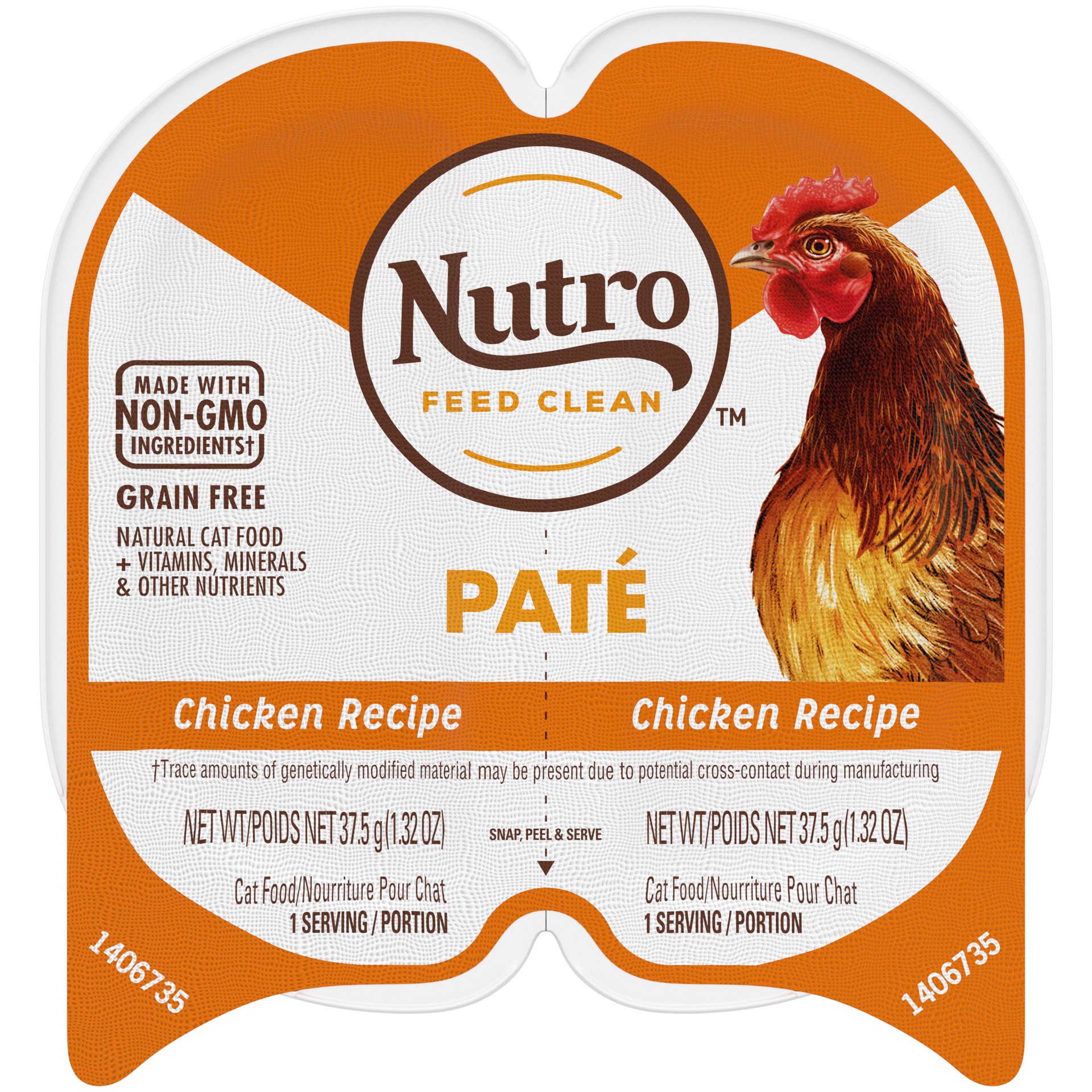 slide 1 of 5, Nutro Feed Clean Pate Grain Free Chicken Recipe Cat Food 2 - 1.32 oz Trays, 2 ct