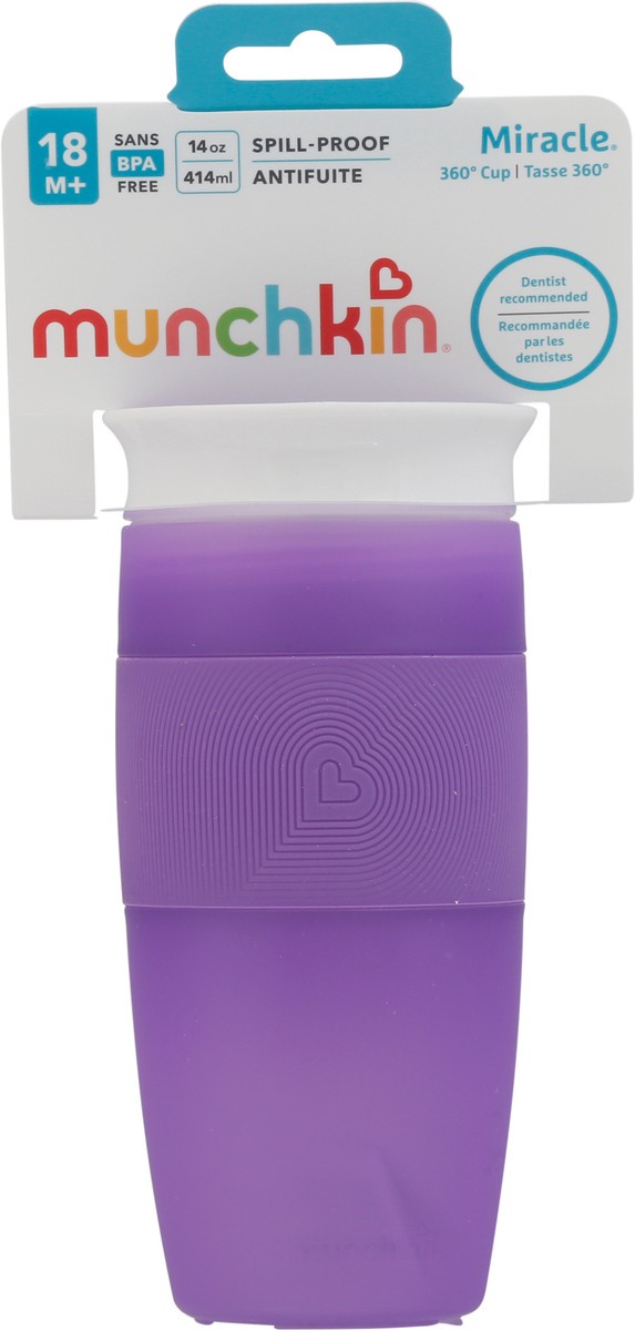 slide 6 of 10, Munchkin Miracle 14 Ounce Spill-Proof 360 Sippy Cup 1 ea, 1 ea