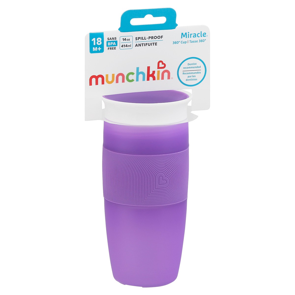 slide 7 of 10, Munchkin Miracle 14 Ounce Spill-Proof 360 Sippy Cup 1 ea, 1 ea