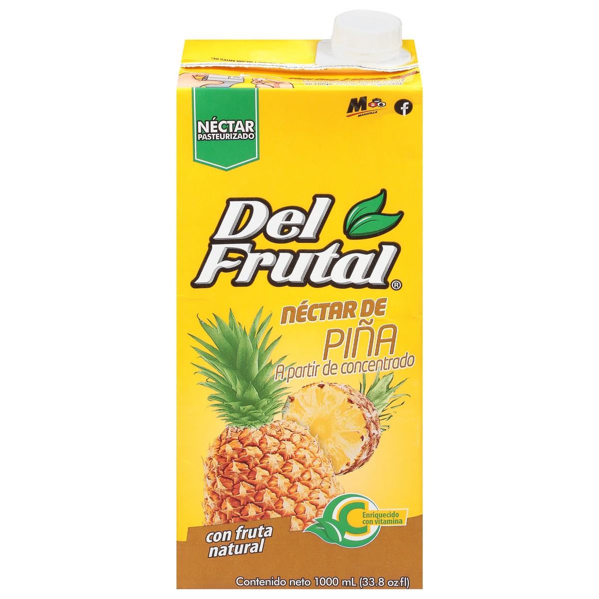 slide 1 of 1, Del Frutal Pineapple Nectar - 33 oz, 33 oz