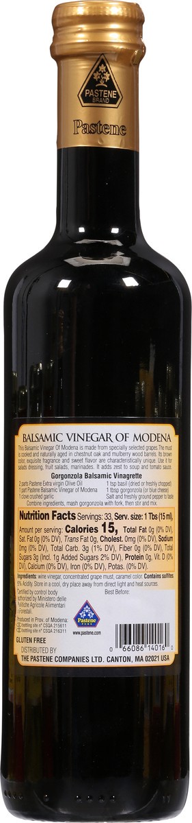 slide 2 of 9, Pastene Balsamic Vinegar of Modena 16.9 fl oz, 16.9 fl oz