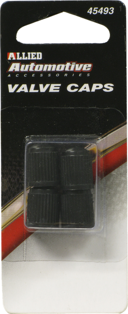 slide 1 of 1, Allied Valve Caps - 4 Pack - Black, 1 ct