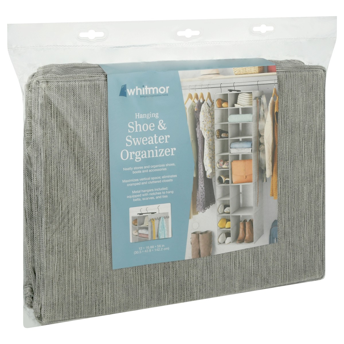 slide 3 of 10, Whitmor Hanging Shoe & Sweater Organizer 1 ea, 1 ct