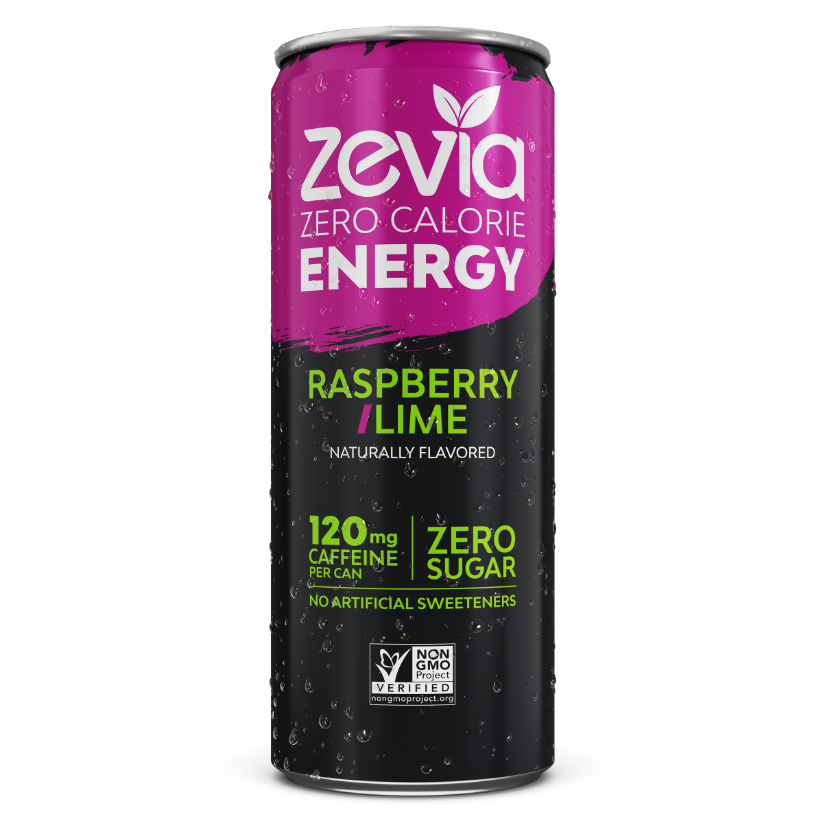 slide 1 of 1, Zevia Energy Raspberry Lime, 12 oz