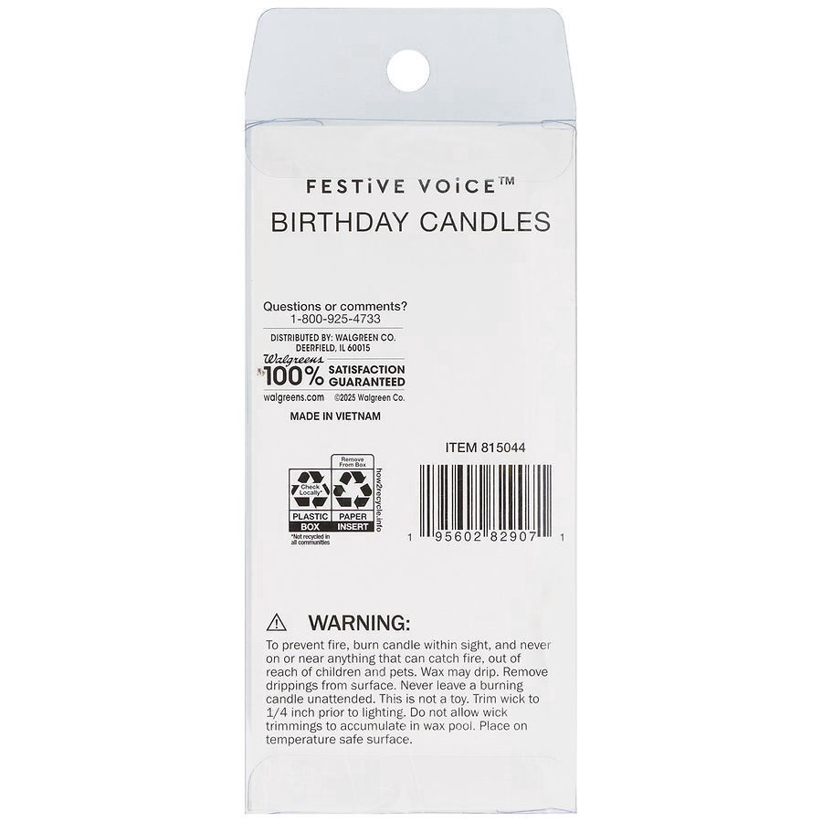 slide 3 of 3, Festive Voice Birthday Candle, Eight, Dot, 1 ct
