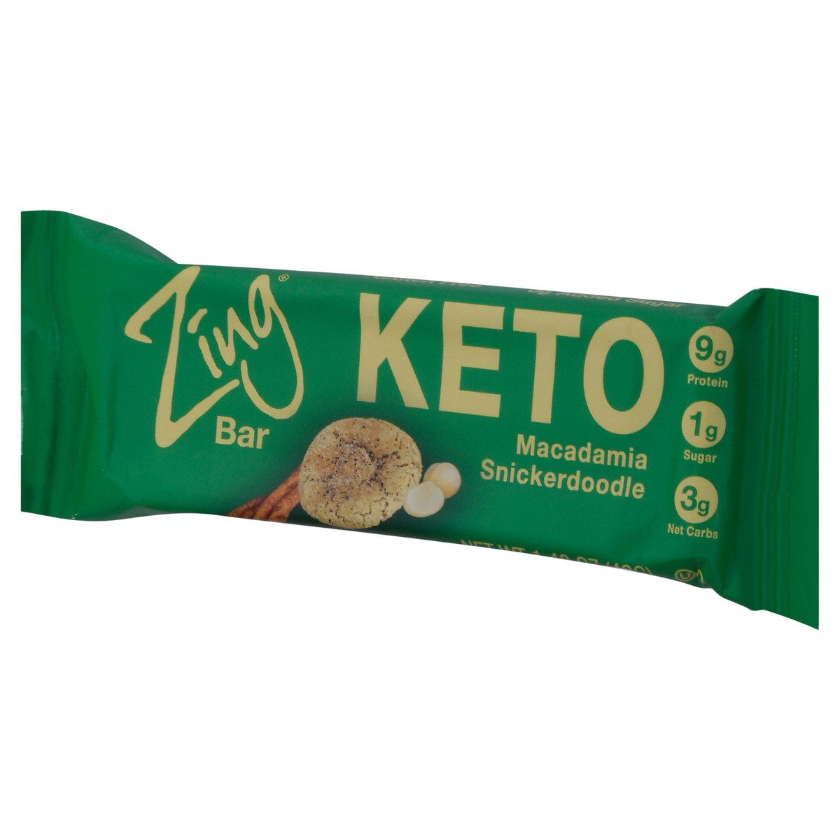 slide 3 of 12, Zing Macadamia Keto Bar Snickerdoodl, 1.41 oz
