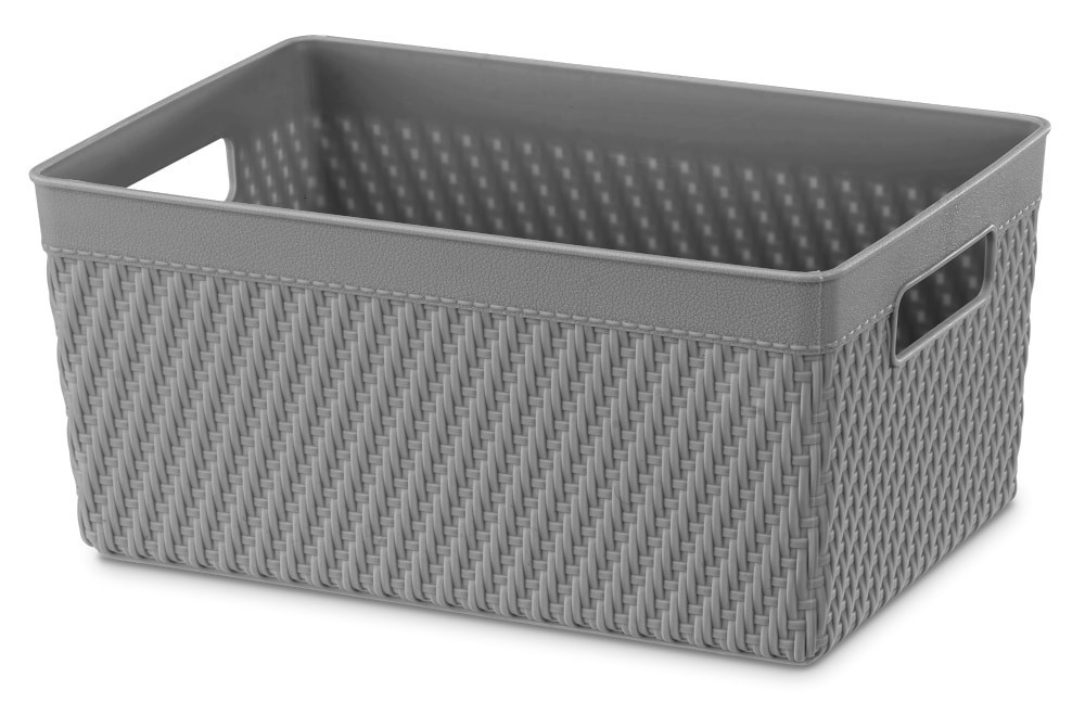 slide 1 of 2, Whitmor Resin Small Tote - Gray, 1 ct