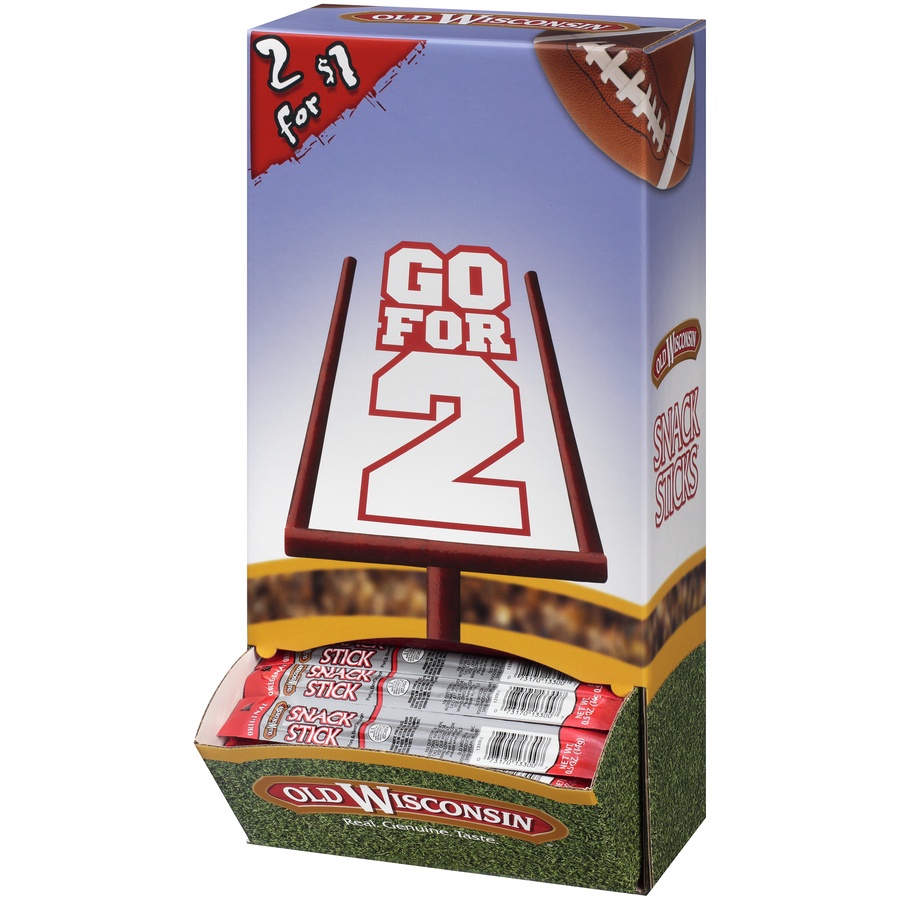 slide 3 of 4, Old Wisconsin Original Pork & Beef Sausage Snack Stick, 0.5 oz