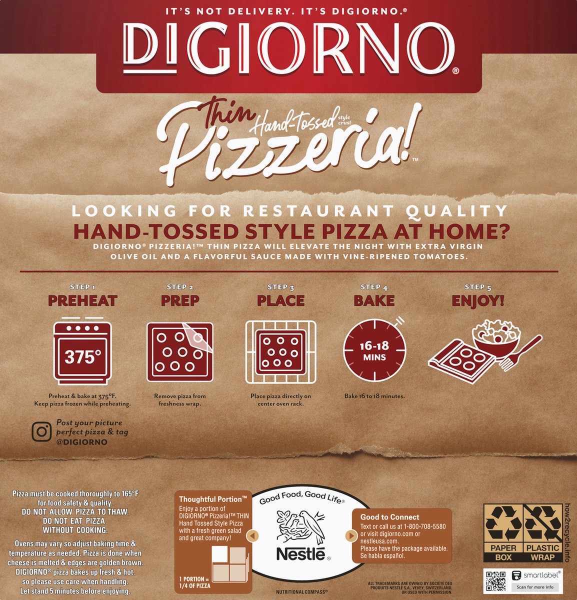 slide 4 of 8, DiGiorno Pizza, 18.8 oz
