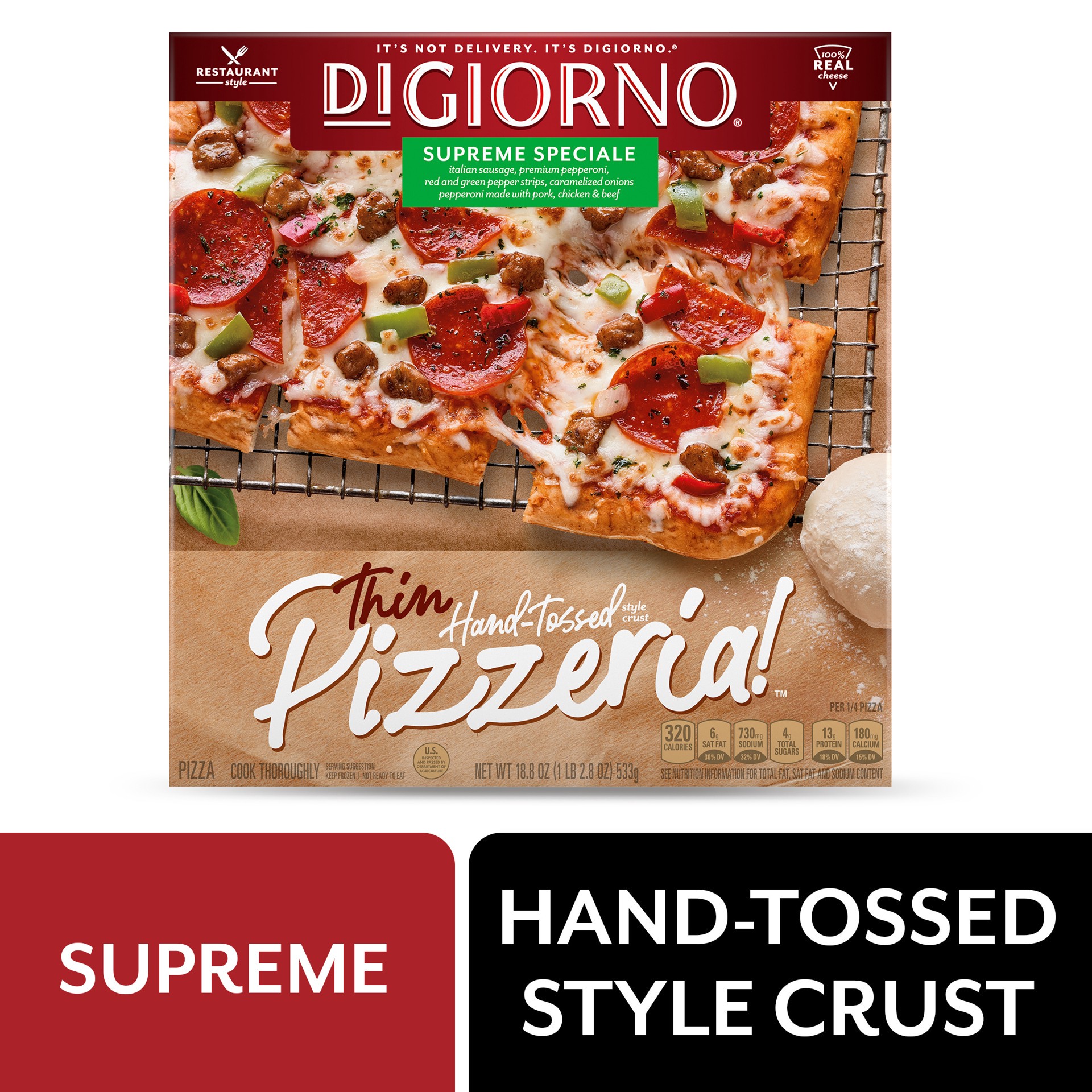 slide 1 of 8, DiGiorno Pizza, 18.8 oz