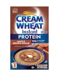Cream of Wheat Protein Instant Maple Brown Sugar Hot Cereal, 9.7 oz (6 Packets)